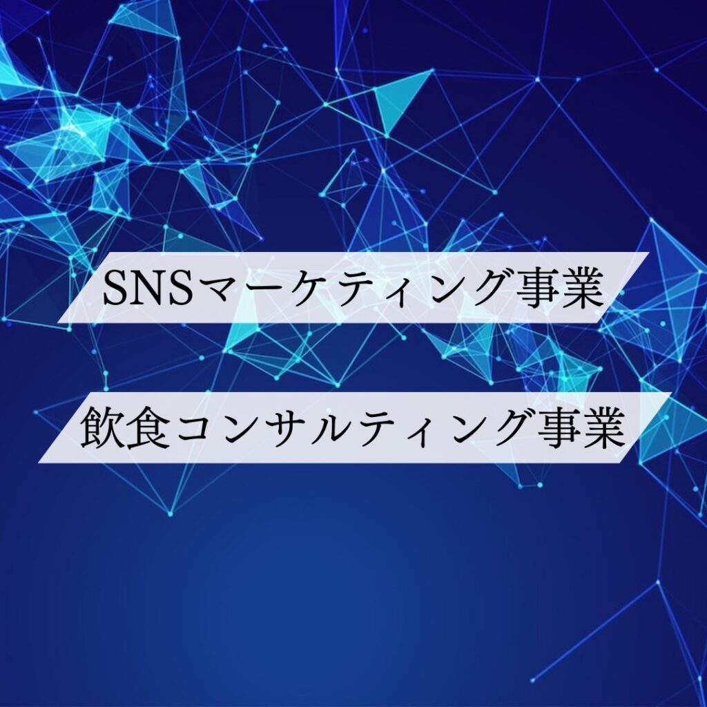 SNSマーケティング事業　飲食コンサルティング事業